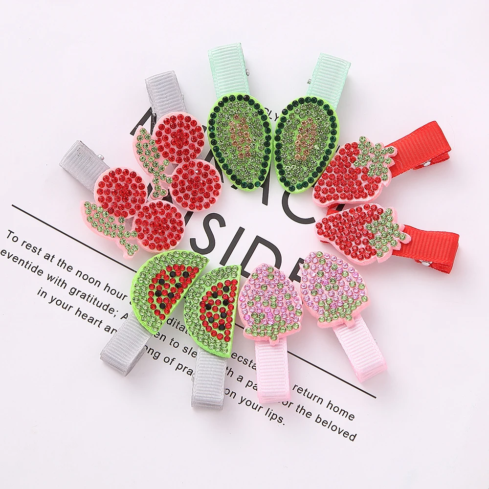

2pcs/lot Fruit Baby Girl Hairpin Female Korean Children Super Cute Bangs Clip Girl Jelly Clip Hairpin Headwear Hair Accessories
