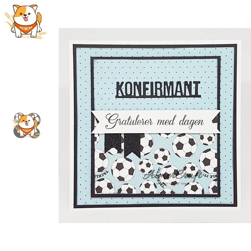 Футбольная металлическая режущая штамповка трафарет для скрапбукинга Сделай