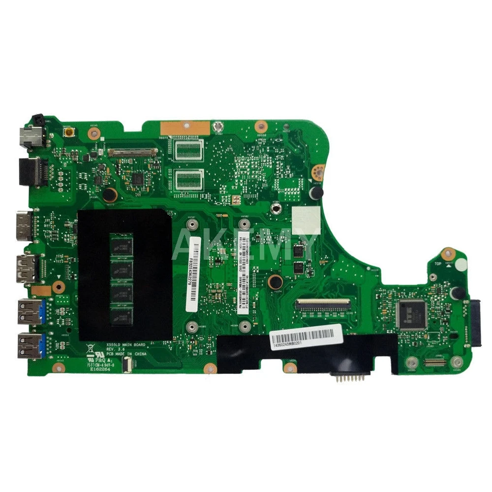 

X555LD Motherboard i3-4GB-REV:3.6 RAM For Asus X555LP X555L F555L K555L W519L laptop Motherboard X555LA Mainboard test 100% OK