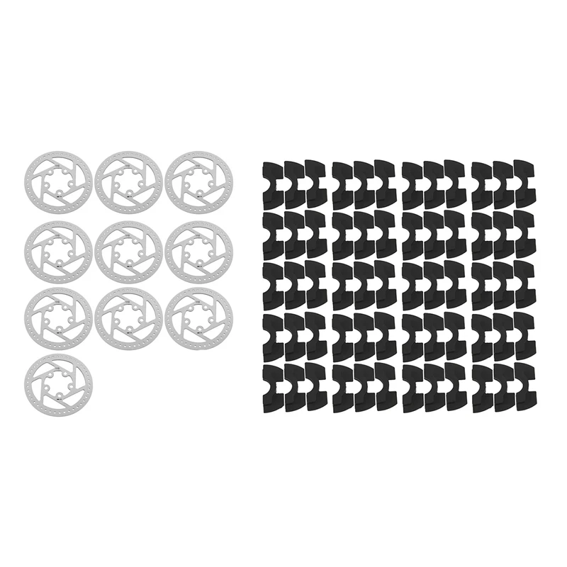 

10 Pcs Electric Scooter 110Mm Rear Wheel Brake Disc & 20 Set Electric Scooter Folding Pole Front Fork Shake