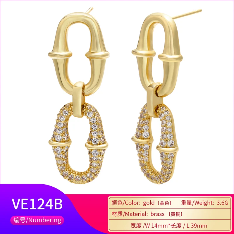 Женские серьги-гвоздики ZHUKOU ручной работы 14 х39 мм 8 форм фурнитура для