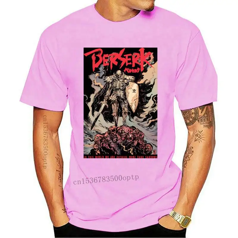 

Футболка мужская черная хлопковая с коротким рукавом и принтом черепа рыцаря