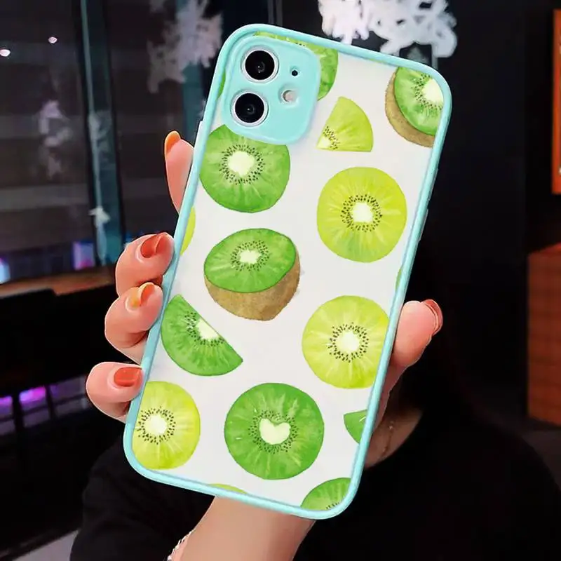 

Kiwi fruit Phone Cases matte transparent For iphone 7 8 11 12 plus mini x xs xr pro max cover