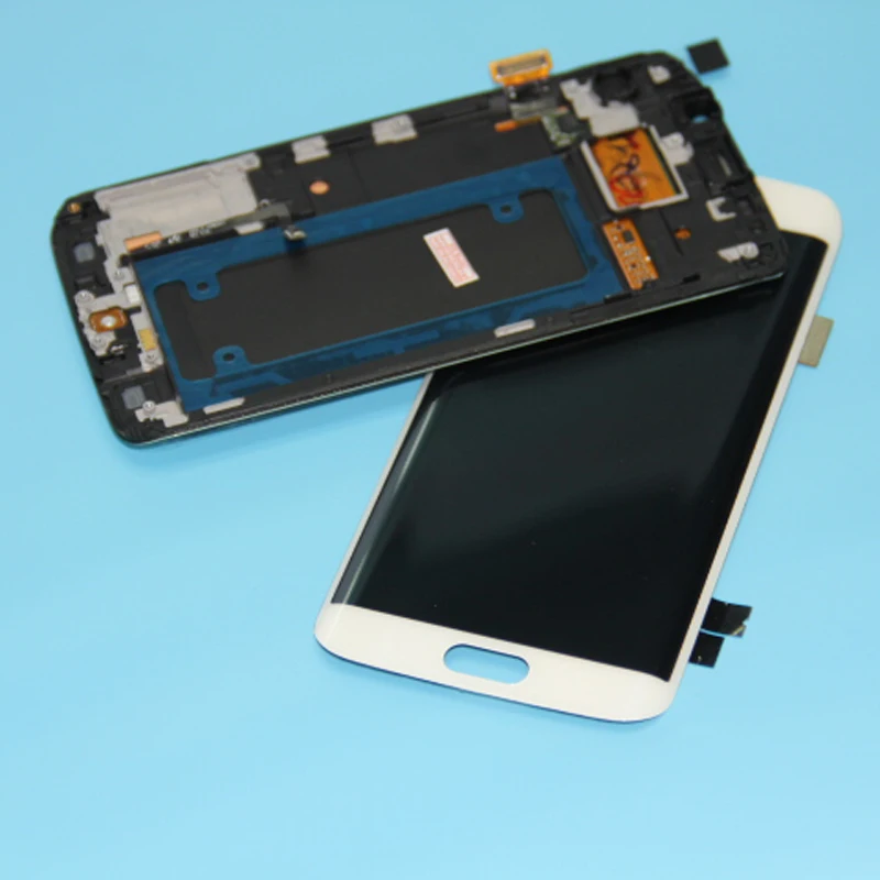 Супер Amoled дисплей для SAMSUNG Galaxy s6 edge G925F G925I ЖК-дигитайзер в сборе с рамкой запасные