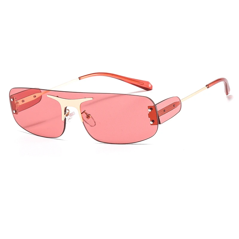 

Brand Design Fashion Square Sunglasses Women Small Frame Vintage Sun Glasses Rimless Shades Male Driving Eyewear Oculos De Sol
