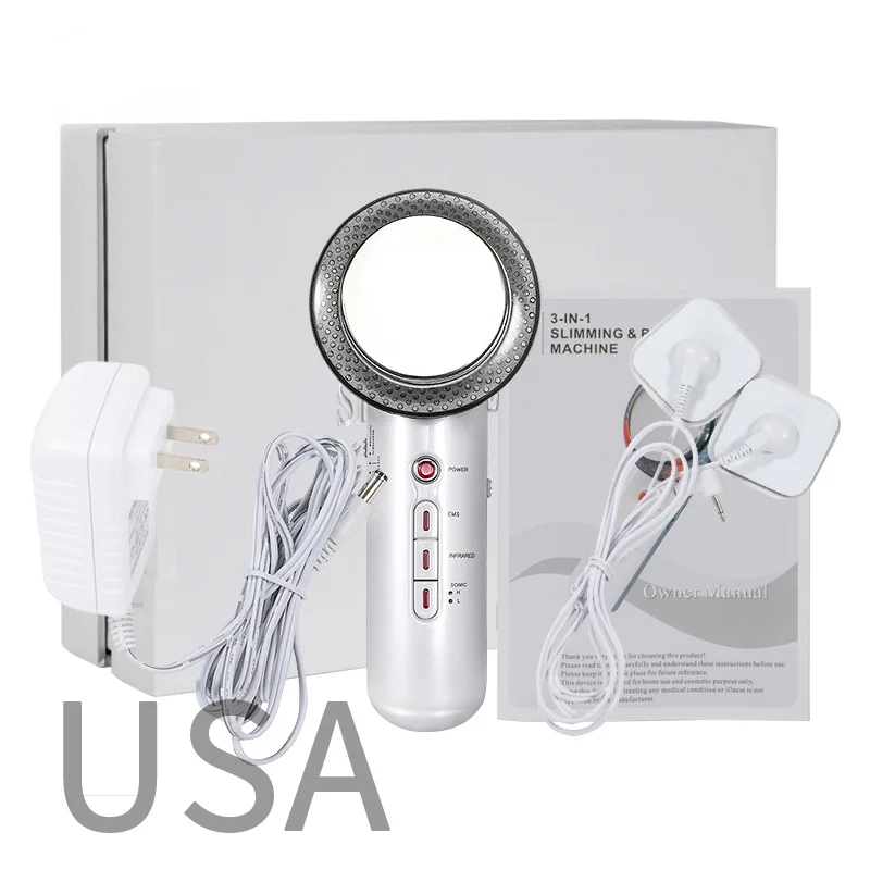 Ультразвуковой массажер для тела и лица 3 в 1|Массажное оборудование коррекции
