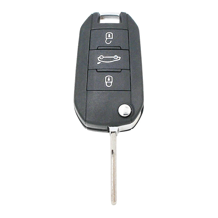 3 кнопки флип дистанционного ключа fob 433 МГц с ID46 PCF7941 чип для peugeot 508 301 с HU83 пустой ключ