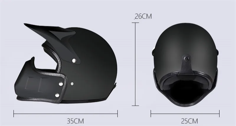 Винтажный мотоциклетный шлем для мотокросса ретро гоночный съемный 2021