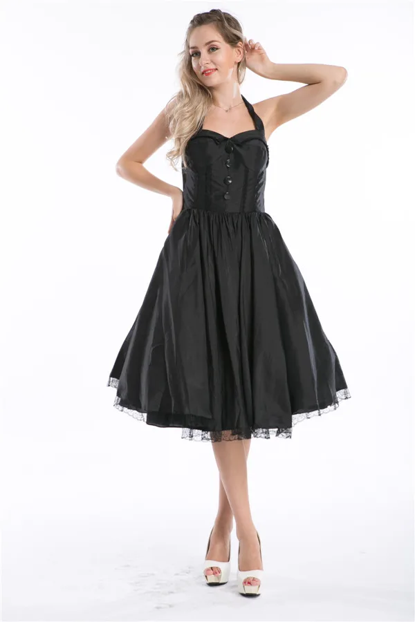 Готические женские винтажные свободные платья в стиле стимпанк с бретелькой