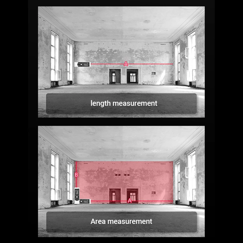 Цифровой мини дальномер лазерный измеритель расстояния с электронным углом