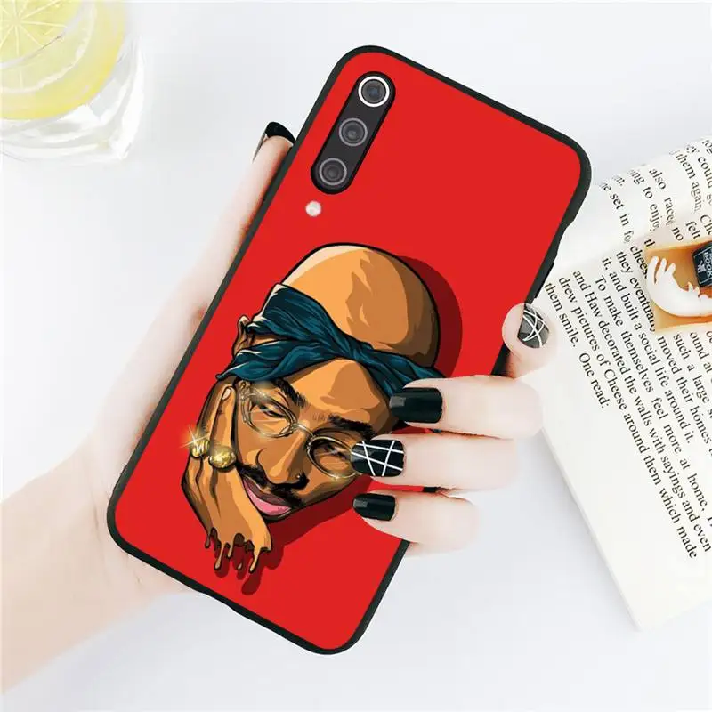 

American rapper 2pac Tupac Phone Case For Xiaomi Redmi note 7 8 9 t k30 max3 9 s 10 pro lite Luxury brand shell funda coque