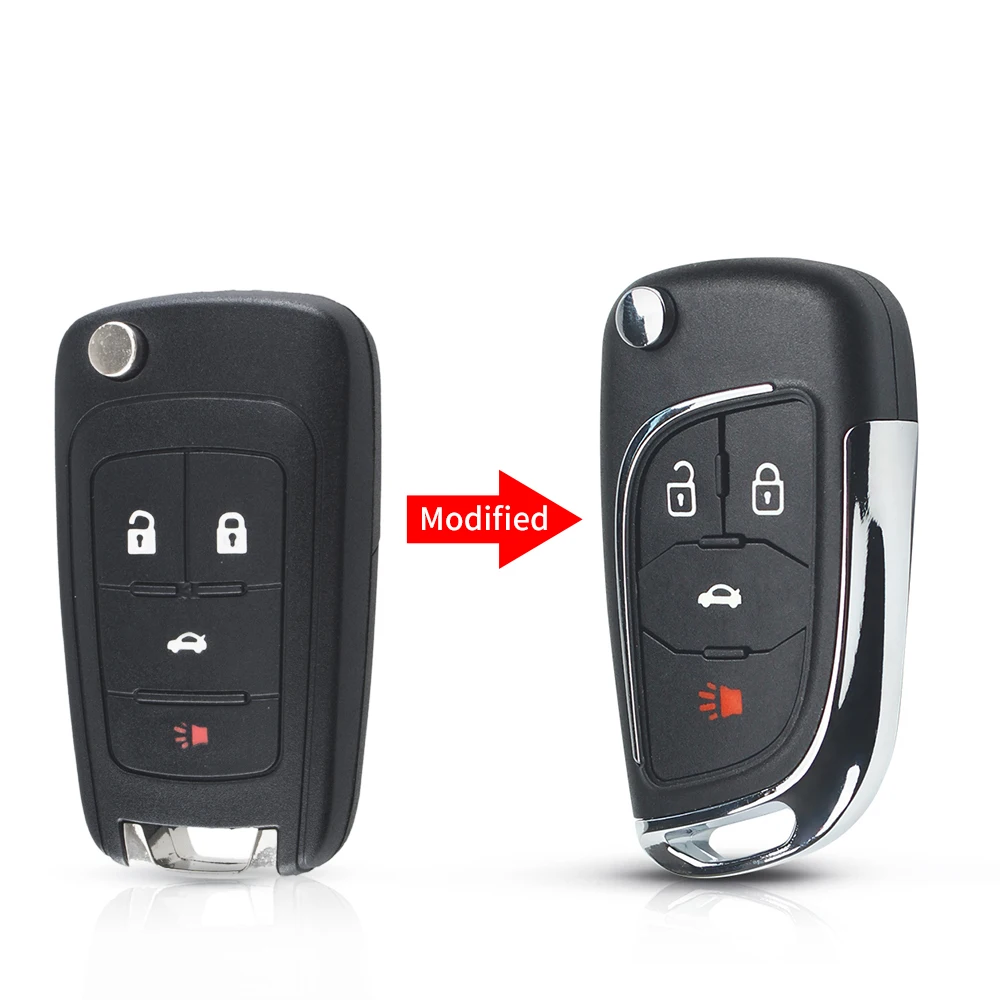 4 Buttons KEYYOU для Chevrolet Cruze Lova Aveo Epica дистанционный ключ оболочки модифицированный Флип складной cRemote ключ чехол HU100 лезвие 2 3 4 5 кнопки - Количество кнопок: 4 Buttons