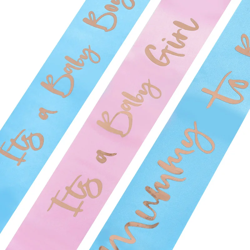 

1pc Baby Shower Decoration It' a Girl/Boy Mommy To Be Children Shoulder Strap Kids Favors Birthday Party Etiquette Belt Decor