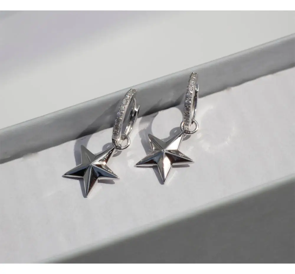 Серьги из стерлингового серебра 925 пробы модные короткие серьги капли со