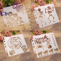 4pc palm of hand stencils supplies painting template diy scrapbooking diary coloring embossing stamp album card reusable 1413cm