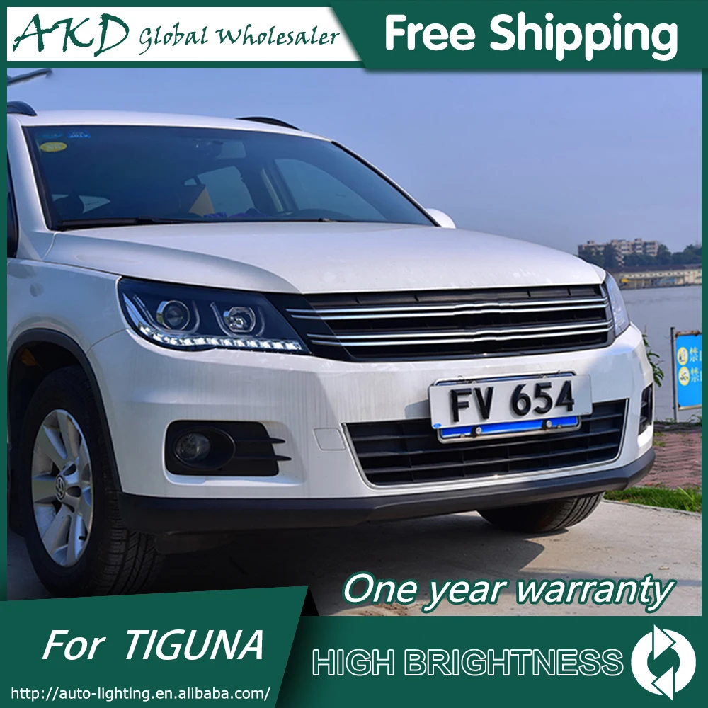 Фары для автомобиля VW Tiguan 2009 2012 DRL дневные ходовые огни Головной фонарь