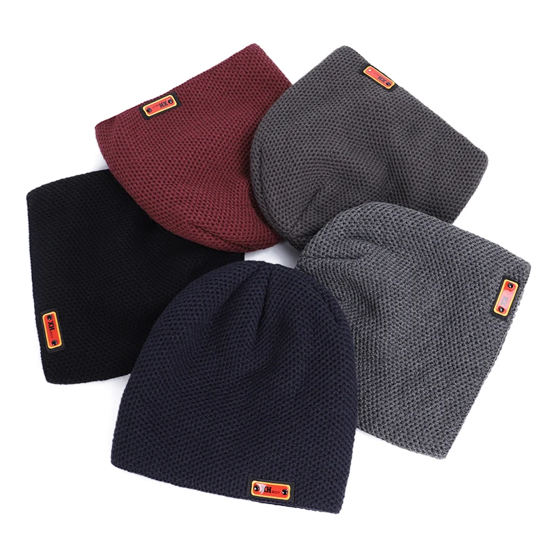 Новинка мужская шапка с черепом уличная теплая зимняя вязаная для мужчин и