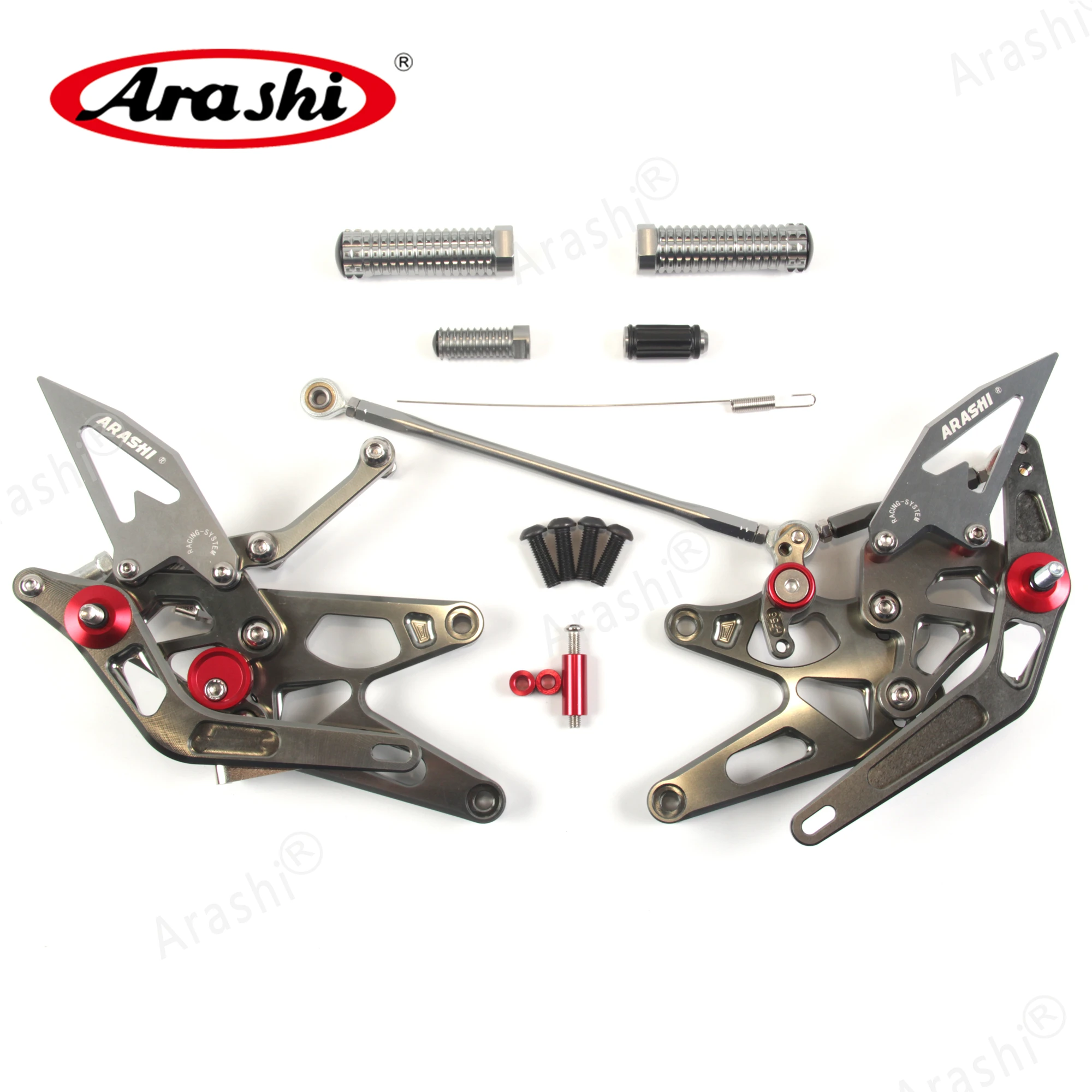 

Arashi CNC Adjustable Footrest For YAMAHA YZF R1 2005 2006 Foot Pegs Rear Sets Rearsets YZF-R12005-2006 Aluminum