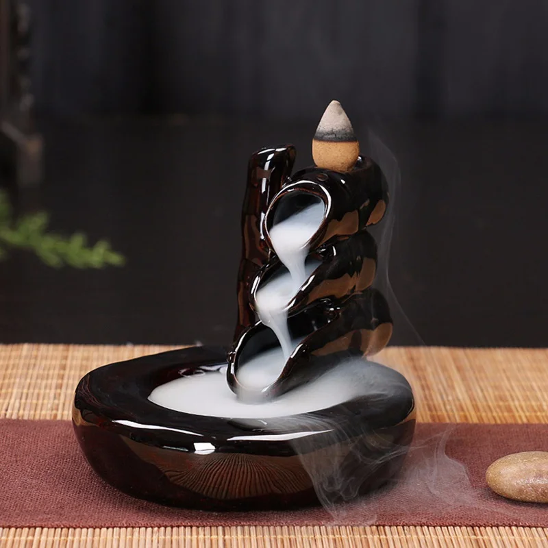 

Handmade Porcelain Ceramic Incense Burner Holder Backflow Incense Or Incense Burner Buddhist Decoration Home Aromatherapy Gift