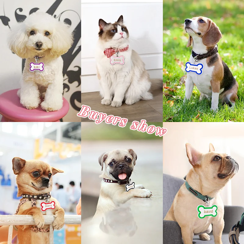 Бесплатная гравировка ошейник для собак и кошек аксессуары украшения ID