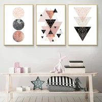 inkjet high definition hanging painting art nordic style frameless digital geometric abstract graphic core decorative painting