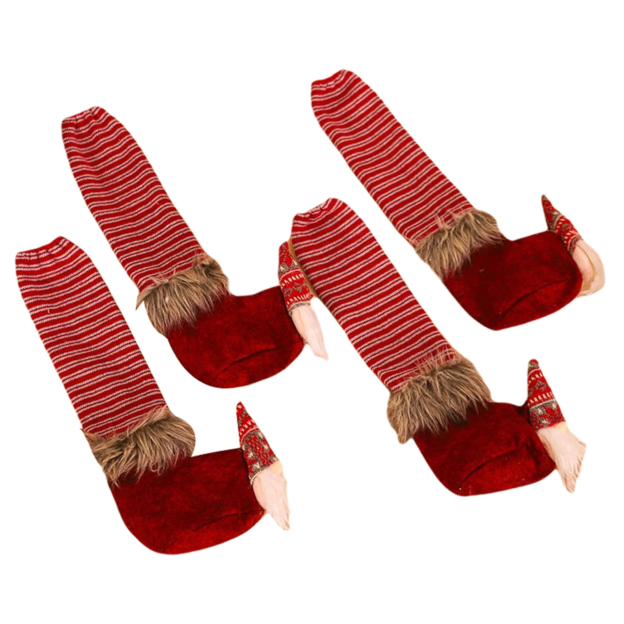 Рождественские носки для стульев эластичные праздничные Чехлы ног дома