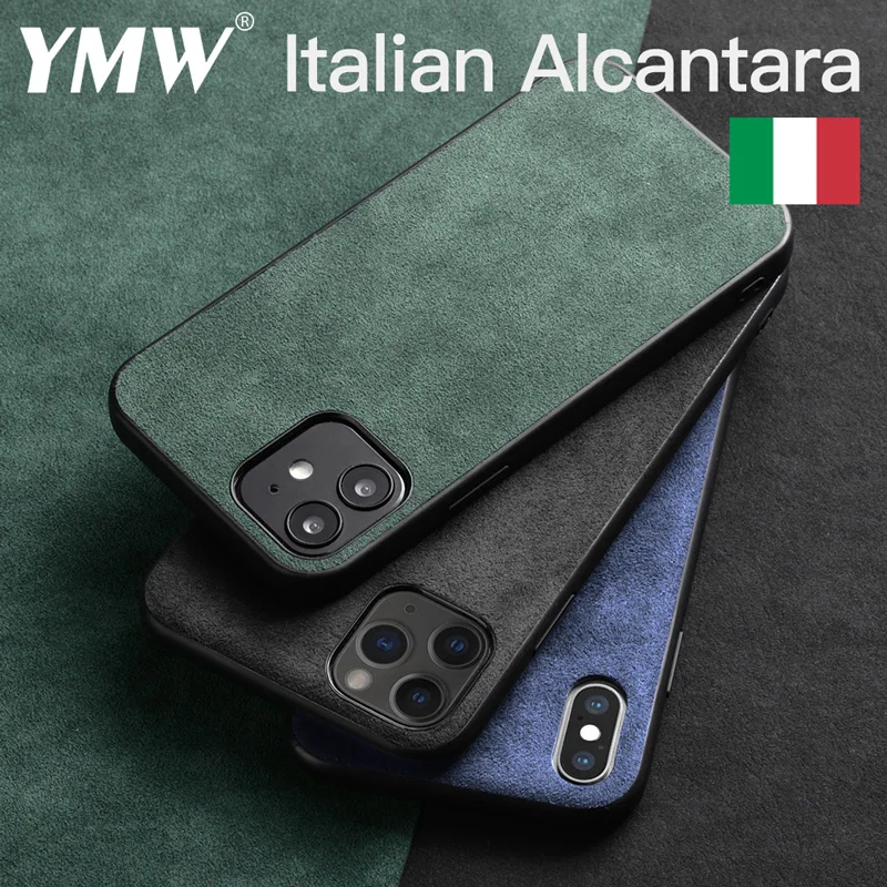 Чехол YMW из алькантары для iPhone 12 Pro Max mini 11 Xr X Xs SE2 6 6s 7 8 Plus Роскошный чехол телефона