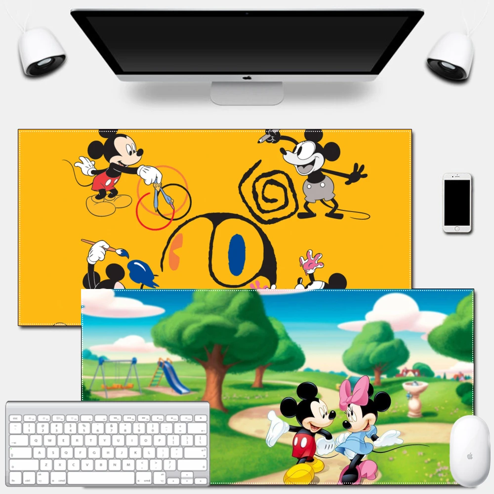 

Anti-Slip PC Gamer Anime Mouse Pad Keyboard Mat Super Large Size Beast Lock-Edge Minnie Mouse Cute Cartoon