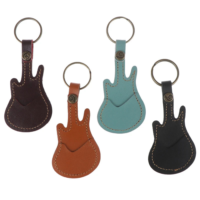 610 pcs durable gitarre picks für akustische elektrische gitarre bass klar plektrum 1 2 3 mm und 1pc pu leder schlüssel kette picks tasche
