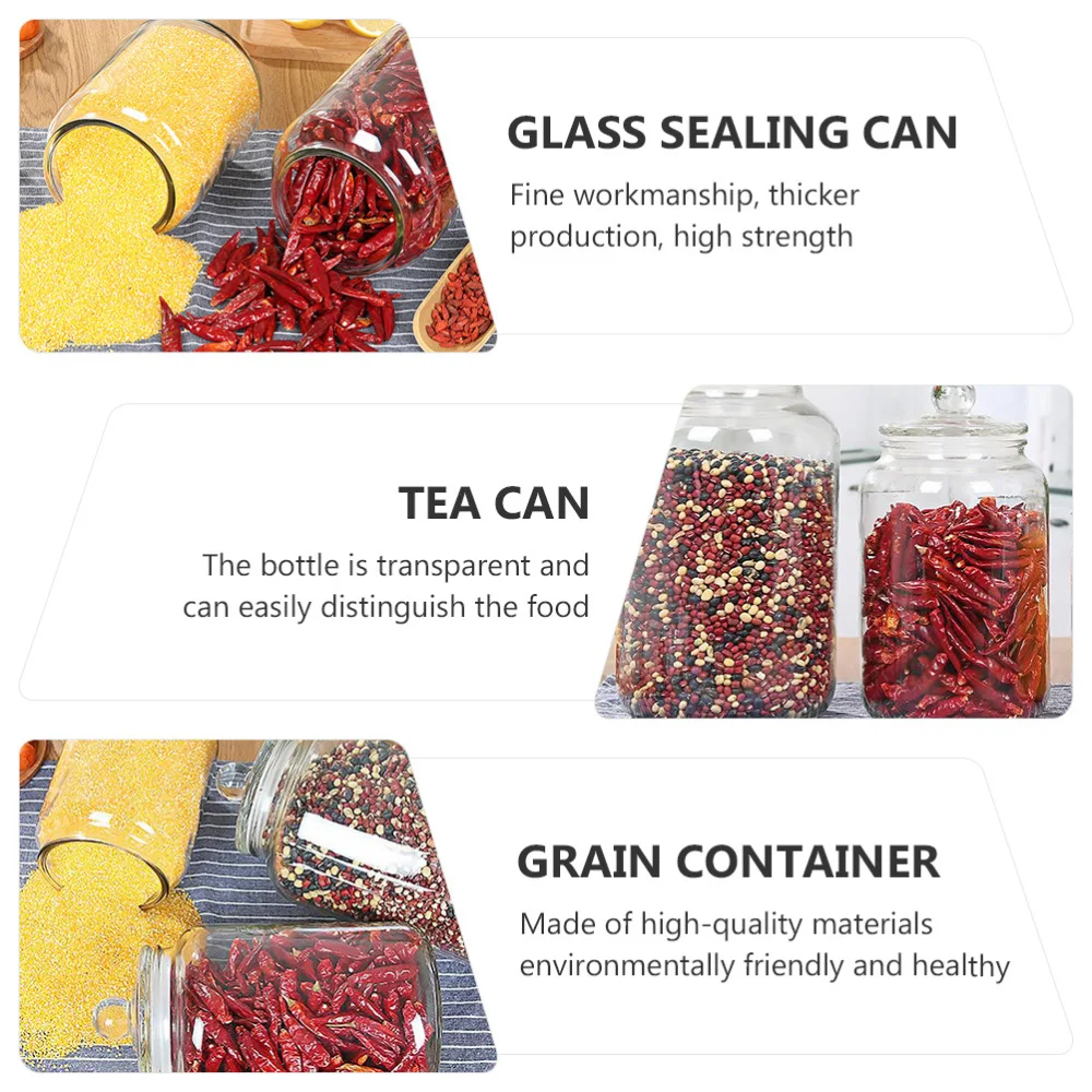 

1pc Multifunctional Storage Can Grain Sealing Can Grain Container (Transparent)
