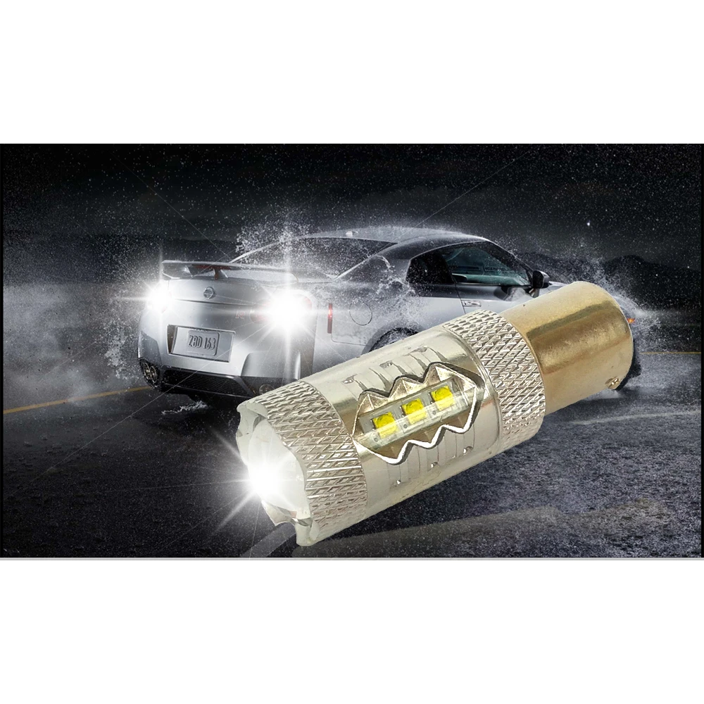 CNSUNNY светильник 1156/BA15S/P21W P21/5 Вт PY21W S25 Автомобильный светодиодный ing 80 тормозной
