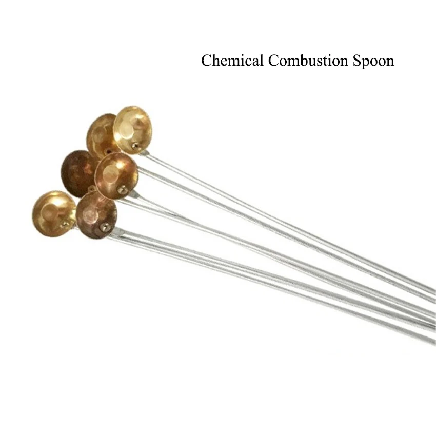 

2pcs/lot 21.3cm Copper Chemical Combustion Spoon Burning Spoons Supplies Teaching Chemical Laboratory Combustion Spoon Tools