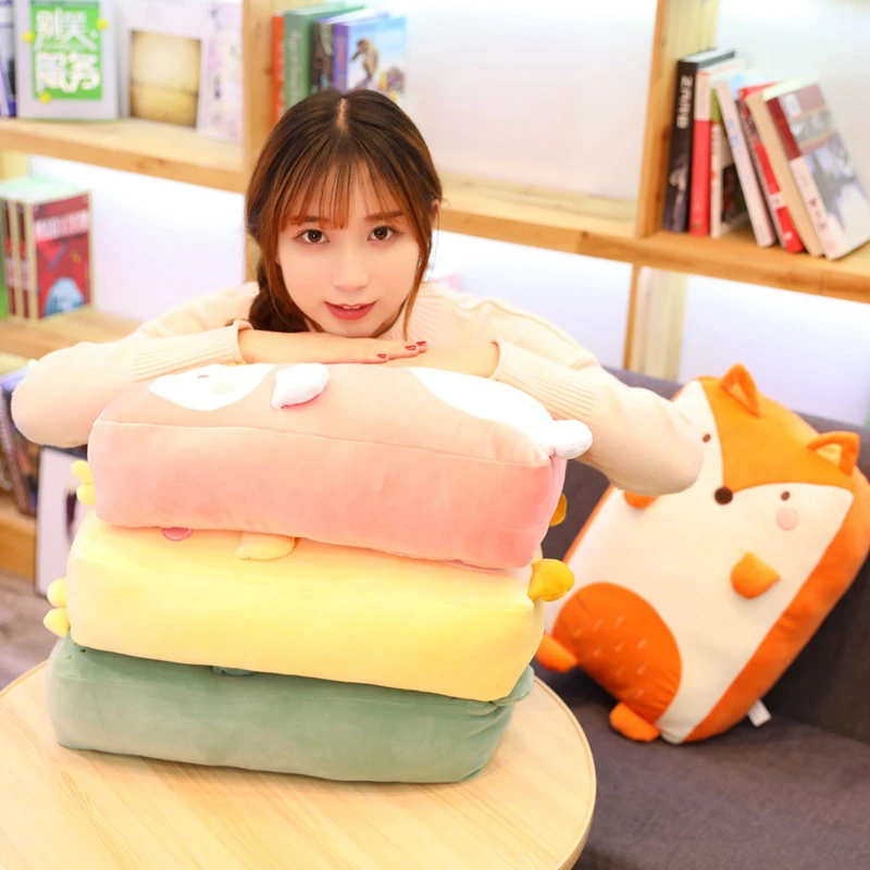

1PC 60CM Soft Animal Cartoon Pillow Cushion Cute Fat Fox Penguin Duck Bear Plush Toy Stuffed Kids Birthyday Gifts Sofa Pillow
