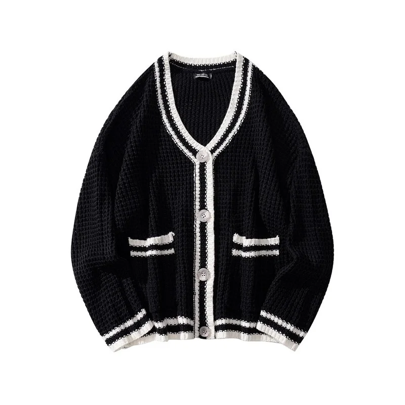 

Мужской Свободный кардиган с V-образным вырезом, на осень