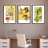 abstract wall art pictures of green healthy delicious food canvas posters prints for living room kitchen corridor decoration