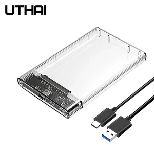 Прозрачный корпус для жесткого диска UTHAI T09, USB 2,5Type C, дюйма, портативный жесткий диск с кабелем USB C