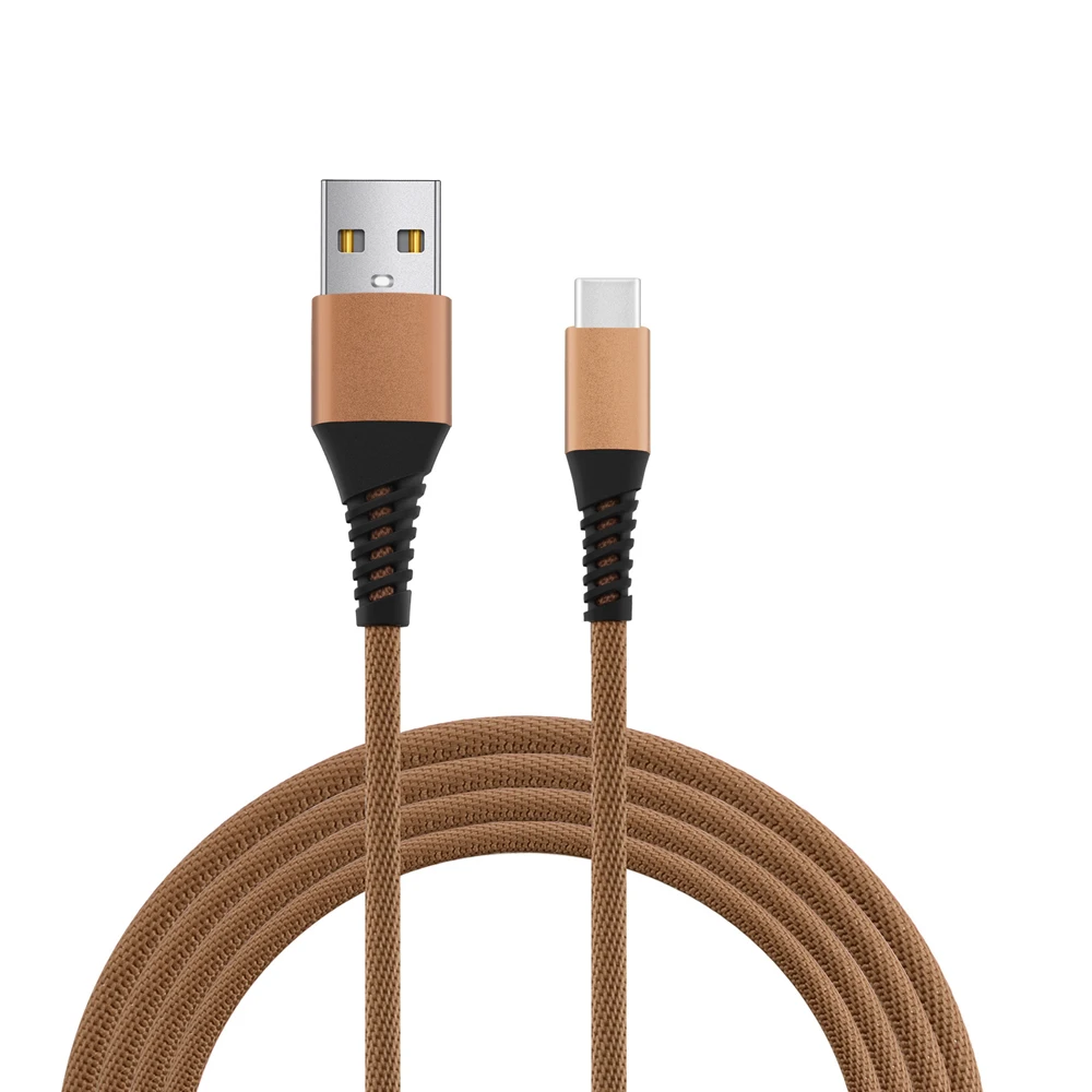 Brown Кабель usb type C 2.1A Быстрая зарядка USB C кабель для передачи данных Usb-C зарядное устройство для samsung S10 S9 S8 кабель type-C для Xiaomi Mi 9 SE 9T Pro - Цвет: Brown