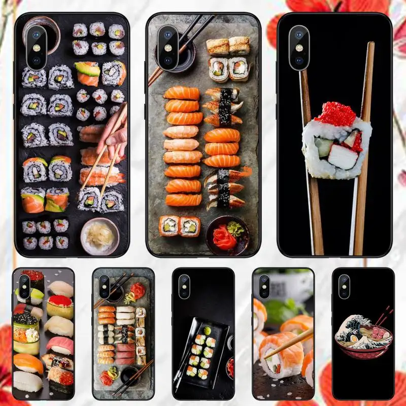 

Japanese cuisine sushi Phone Case for iPhone 11 12 13 pro XS MAX 8 7 6 6S Plus X 5S SE 2020 XR mini