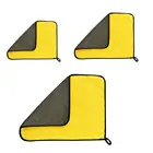 Полотенце для мытья автомобиля, прочная двухсторонняя тряпочка из микрофибры с сильной адсорбцией воды