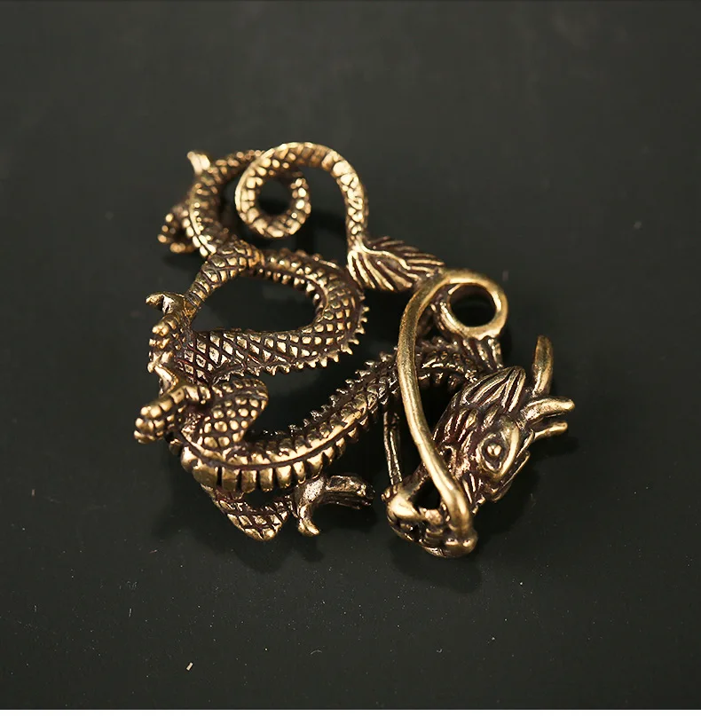 Ручной работы латунный Китайский традиционный талисман дракона DIY орнамент