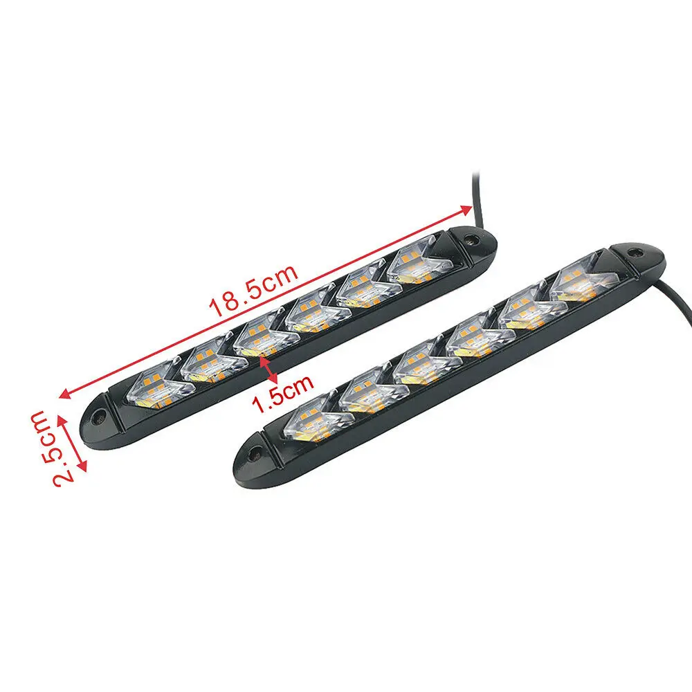 Fuleem 2 шт. Плавная Светодиодная лента с 6 светодисветильник светодиодный мигающая