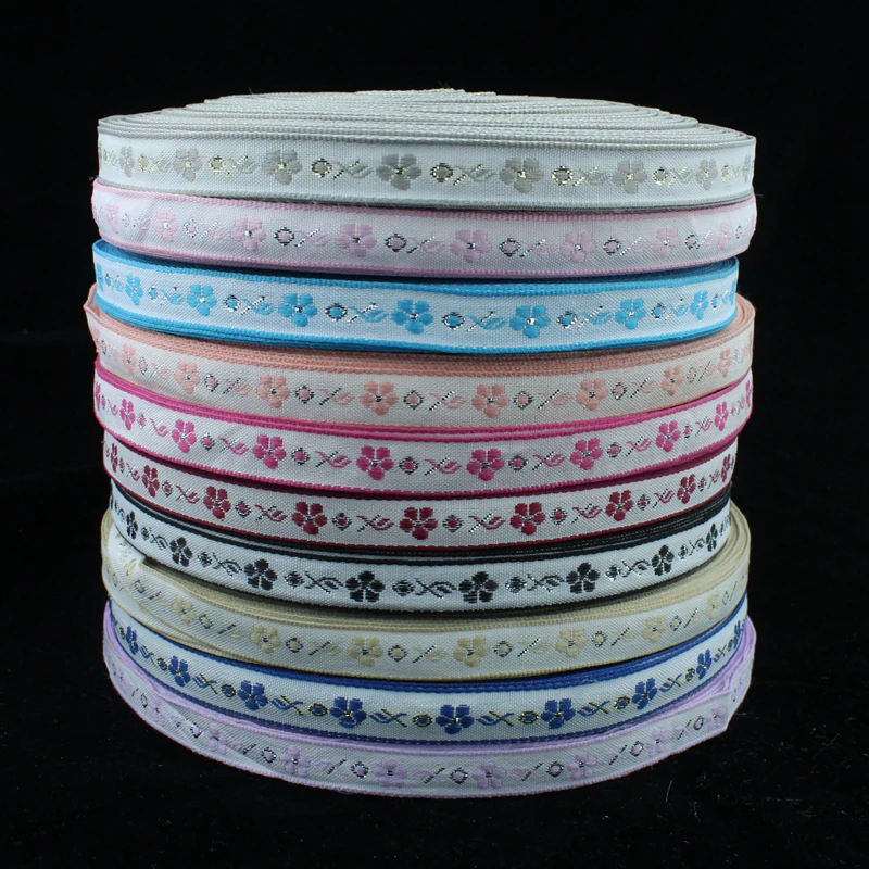 10 ярдов мм широкая кружевная ткань цветная Цветочная вышитая отделка лента
