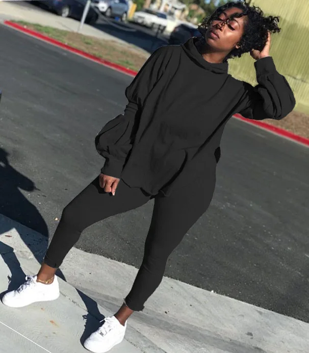 

Casual Women Two Piece Set Tracksuit Women Woman Tshirts + Long Pants Autumn And Winter Clothes For Women