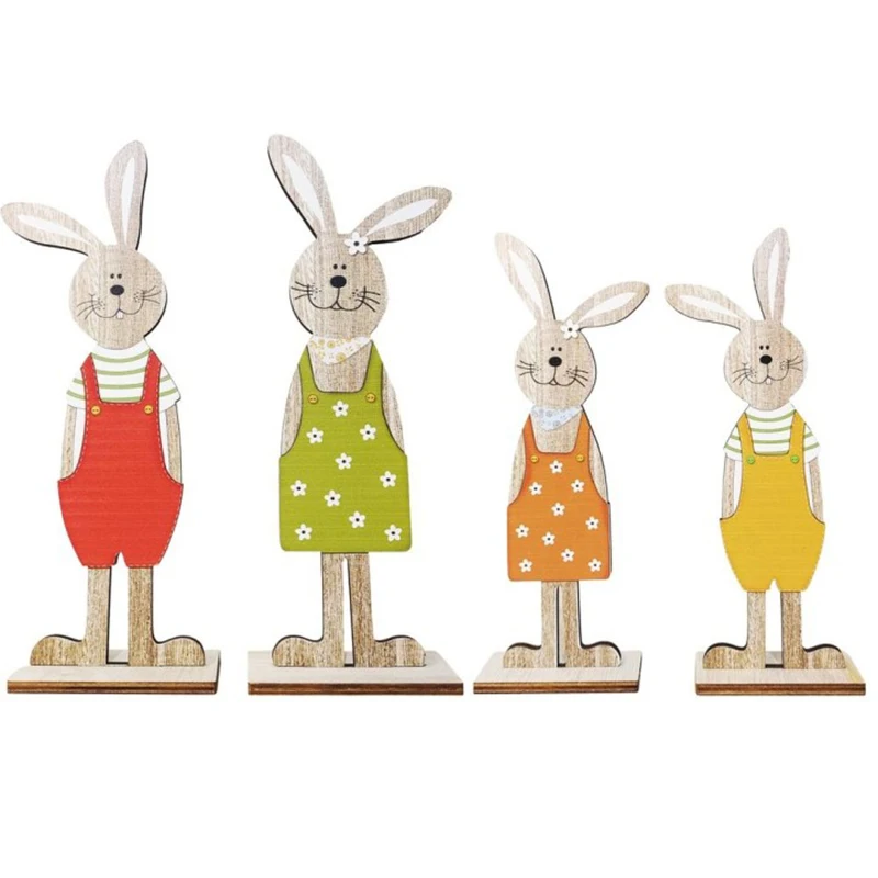 

4 шт., декоративные картинки в виде кролика