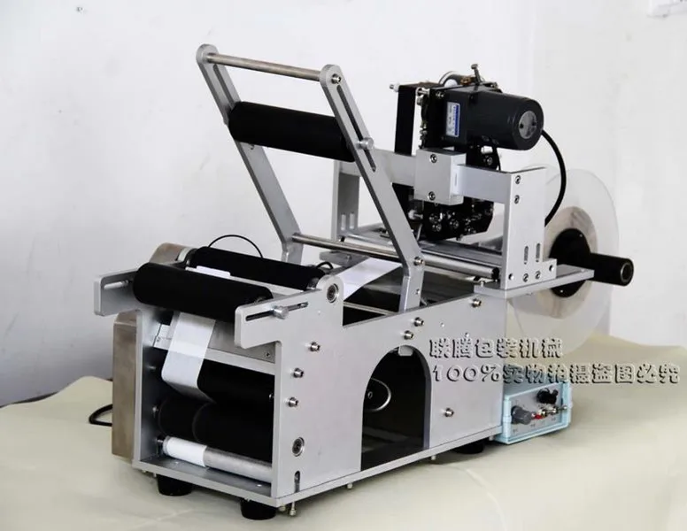 Cе автоматический этикетировочная машинка для круглых бутылок с принтер кода