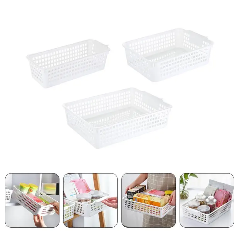 

3Pcs Desktop Storage Basket Decorative Snack Box Bathroom Towel Basket
