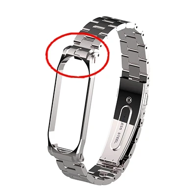 Three Beads Silver Бабочка Пряжка Mi Band 4 ремешок для Mi Band 4 3 Мини нержавеющая сталь металлический однотонный ремень браслет для Mi Band 3 Ремешок Браслет - Цвет: Three Beads Silver