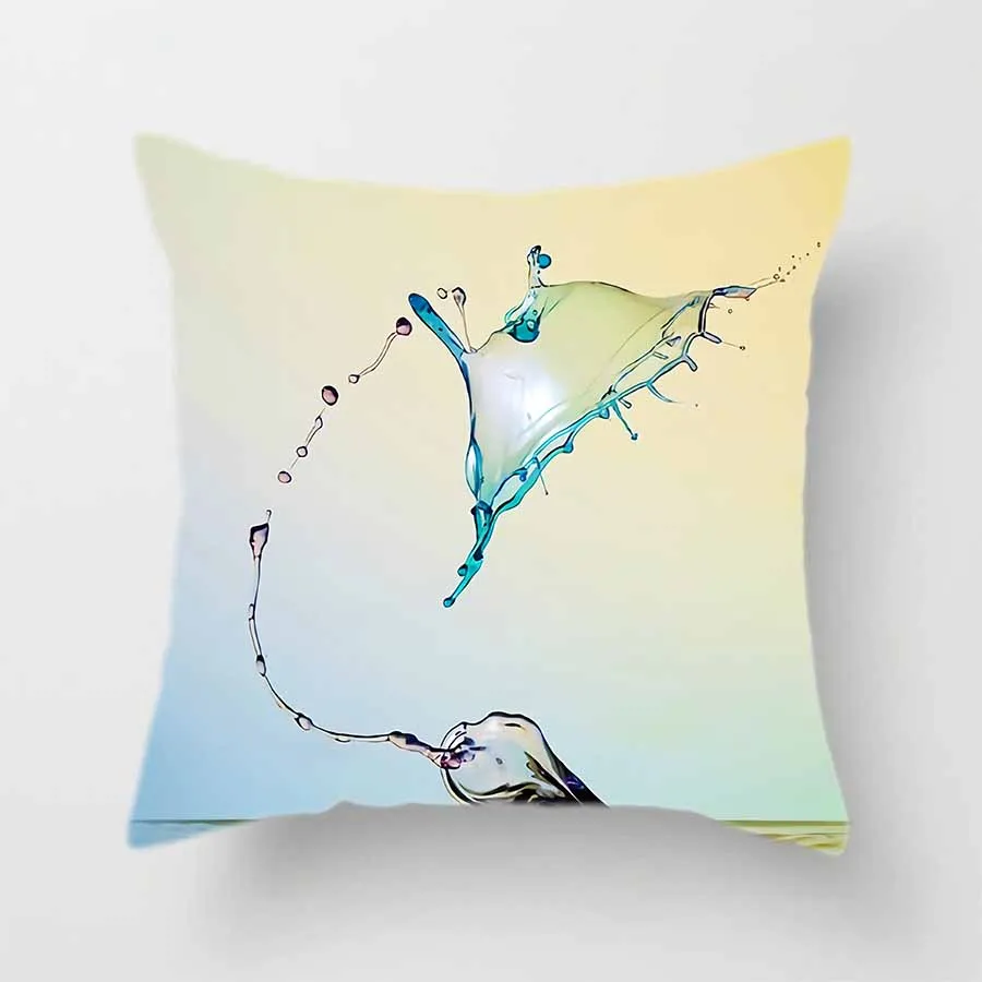 Абстрактная водная искусственная наволочка из полиэстера декоративная для