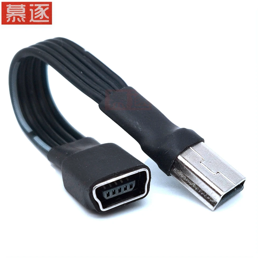 10 см 90 градусов 4 угла mini USB разъем к Mini B 5 контактный Штекерный Кабель адаптер 50 100