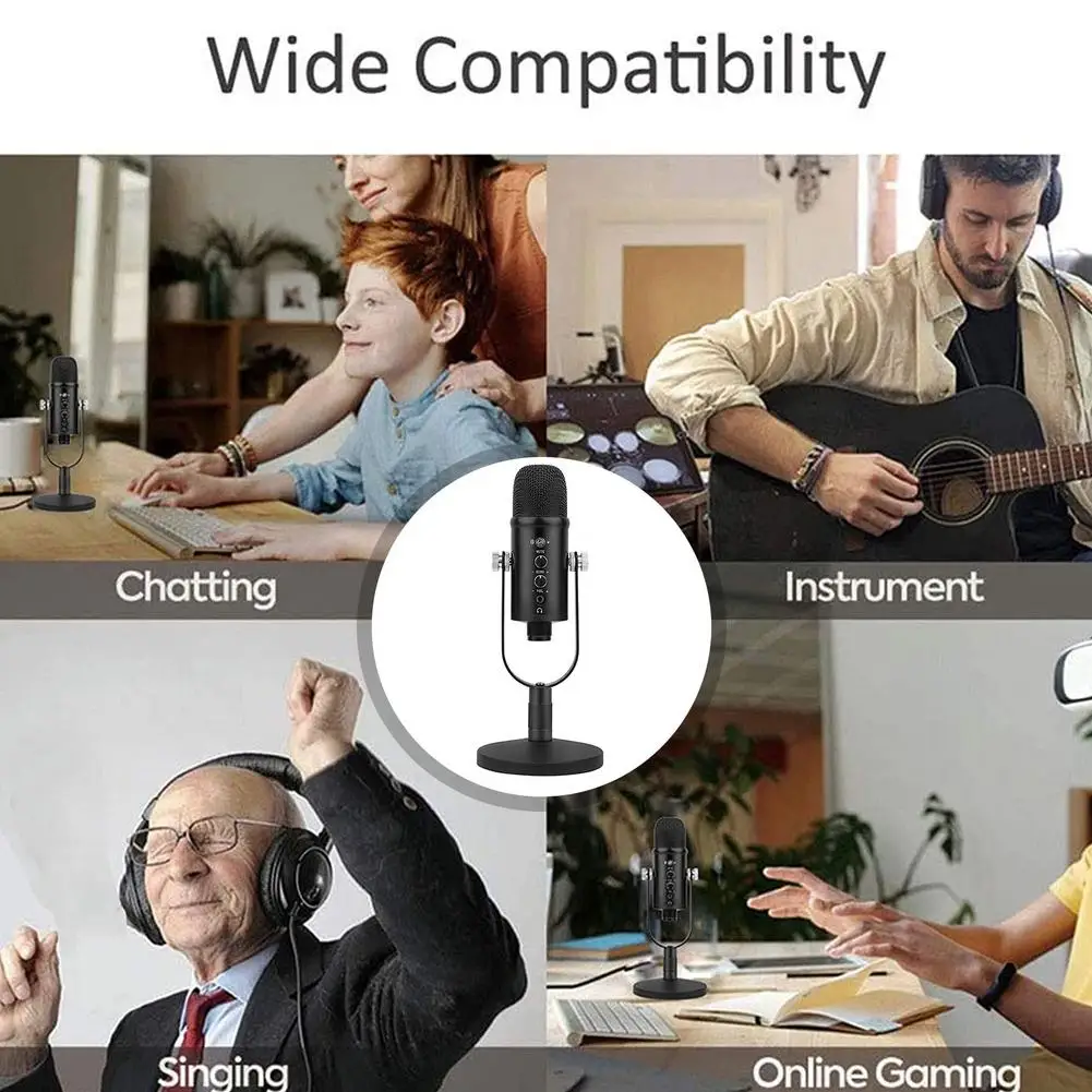 

USB Professional Gaming Mic Condenser Recording Microphone For Singing ,Phone Karaoke Microphone ,Pc,Laptop Voice Recording